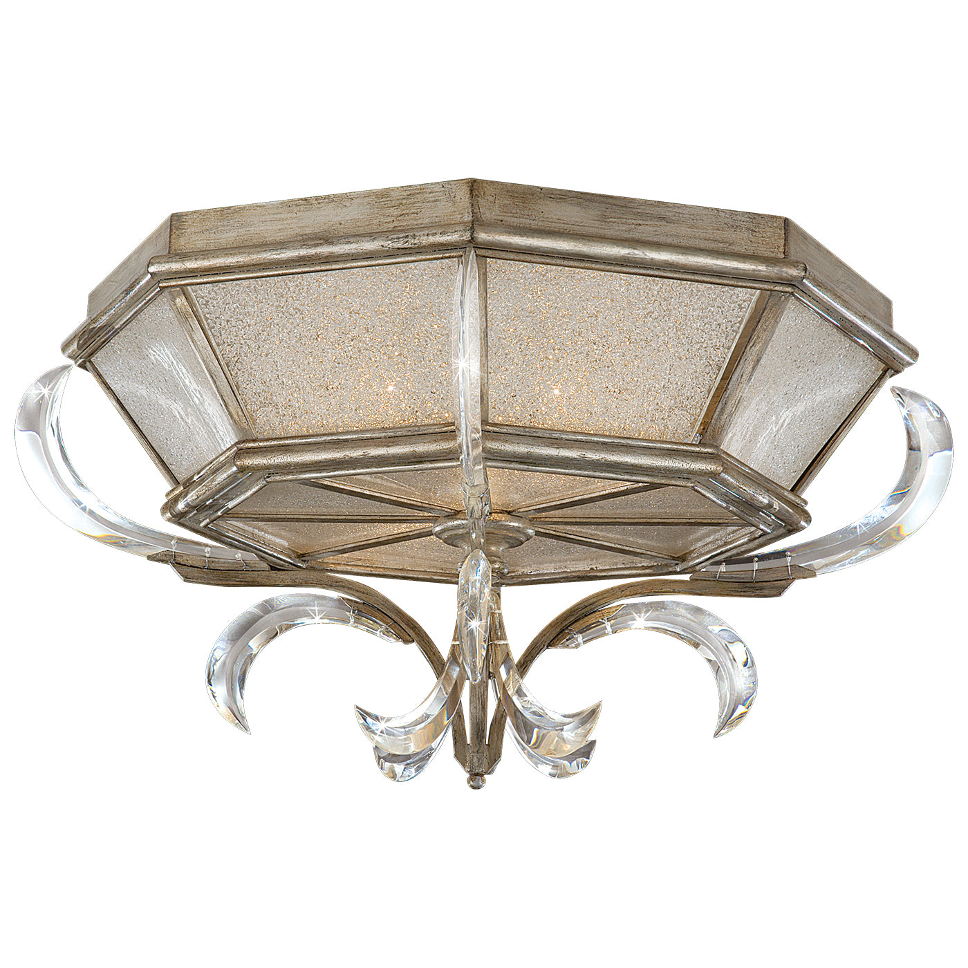 Fine Art Handcrafted Lighting - 704240ST - Two Light Flush Mount - Beveled Arcs - Silver