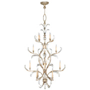 Fine Art Handcrafted Lighting - 704040ST - 16 Light Chandelier - Beveled Arcs - Silver