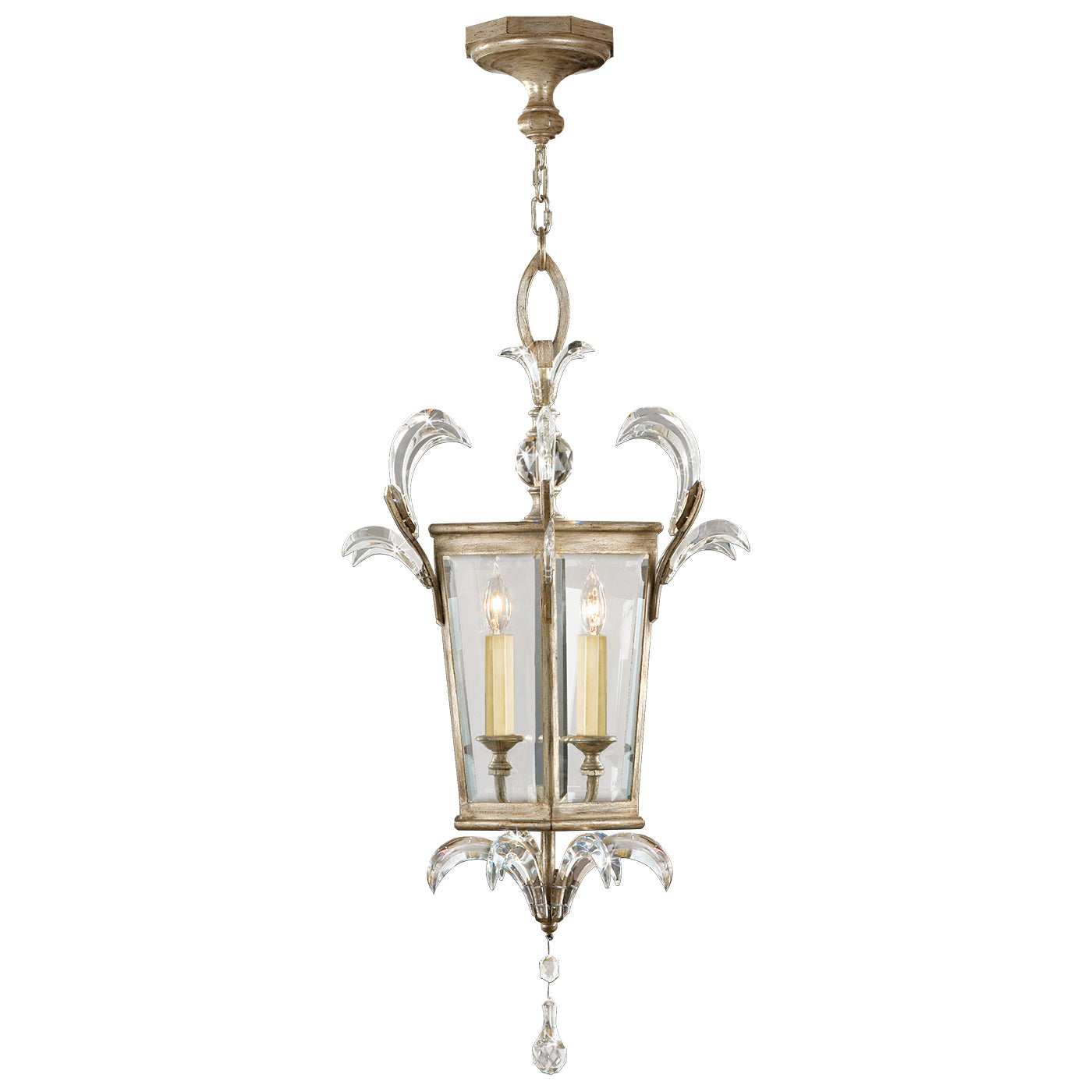 Fine Art Handcrafted Lighting - 705440ST - Three Light Lantern - Beveled Arcs - Silver