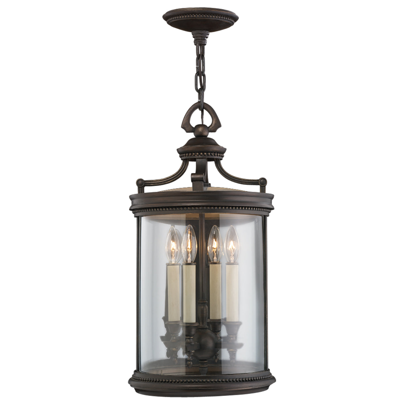 Fine Art Handcrafted Lighting - 538282ST - Four Light Outdoor Lantern - Louvre - Bronze