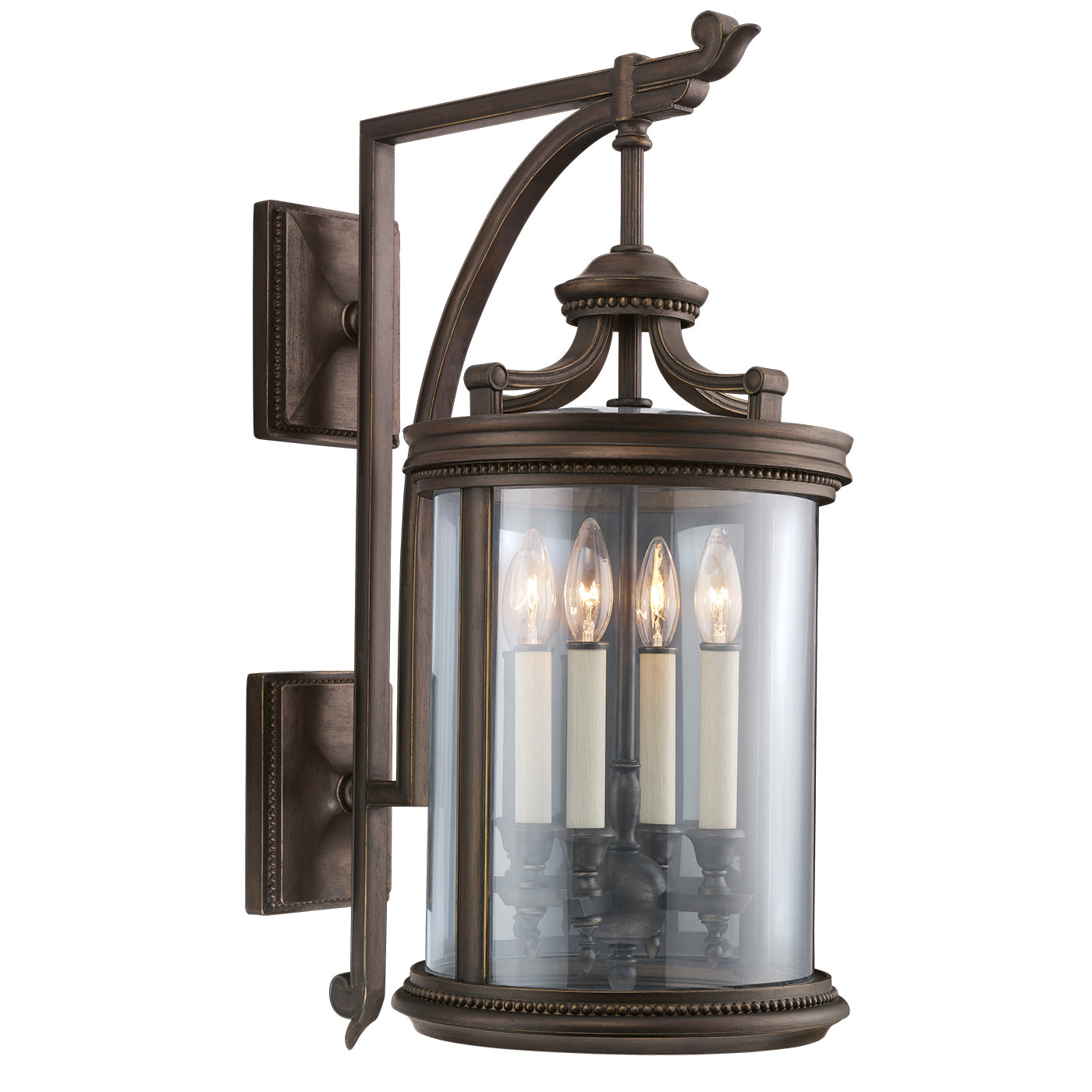 Fine Art Handcrafted Lighting - 538481ST - Four Light Outdoor Wall Mount - Louvre - Bronze