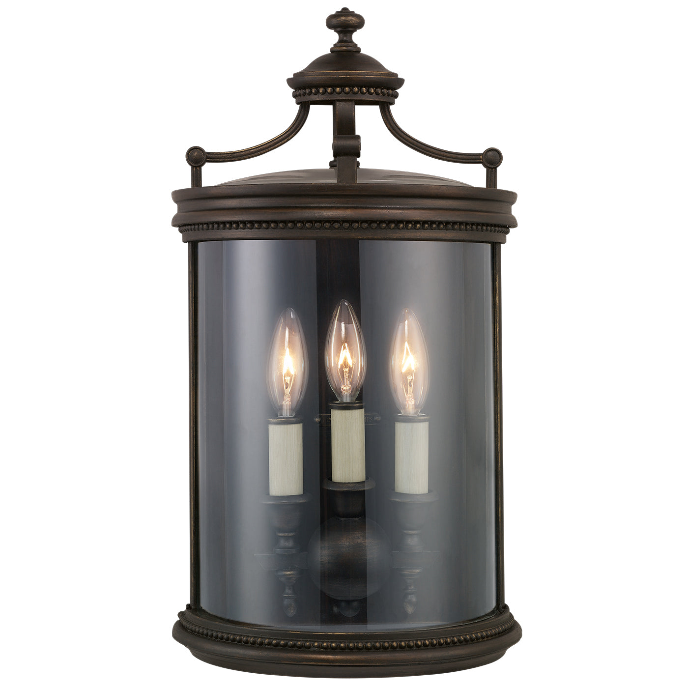 Fine Art Handcrafted Lighting - 539081ST - Three Light Outdoor Coupe - Louvre - Bronze