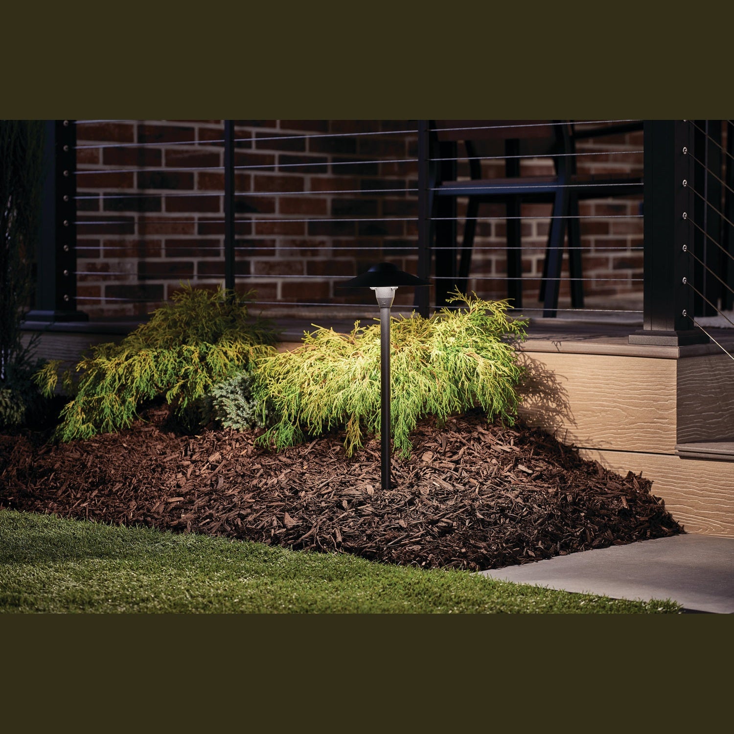 Kichler - 15310BKT - One Light Path & Spread - Textured Black