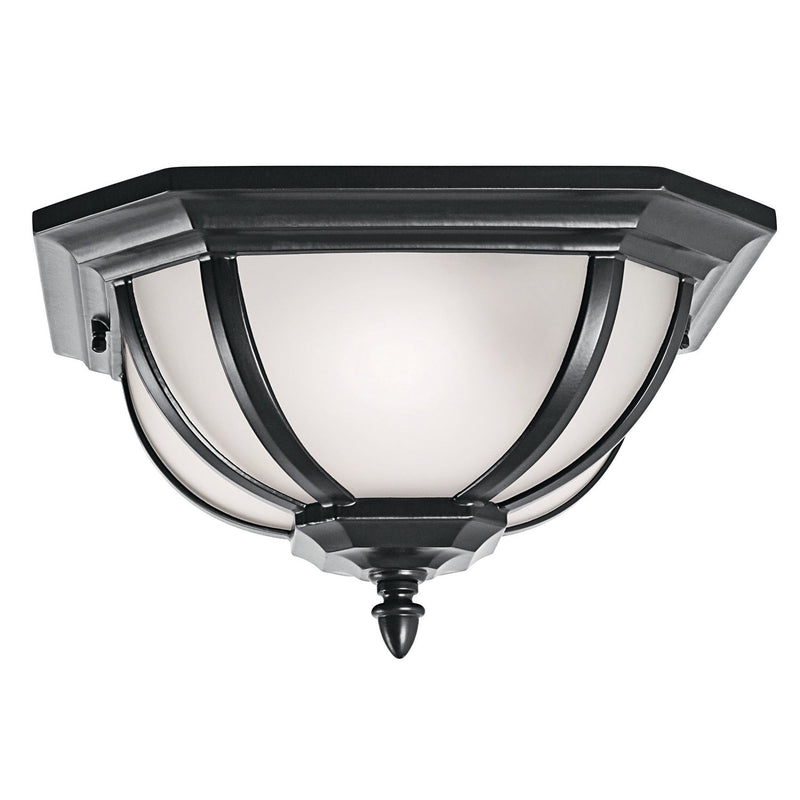 Kichler - 9848BK - Two Light Outdoor Ceiling Mount - Salisbury - Black