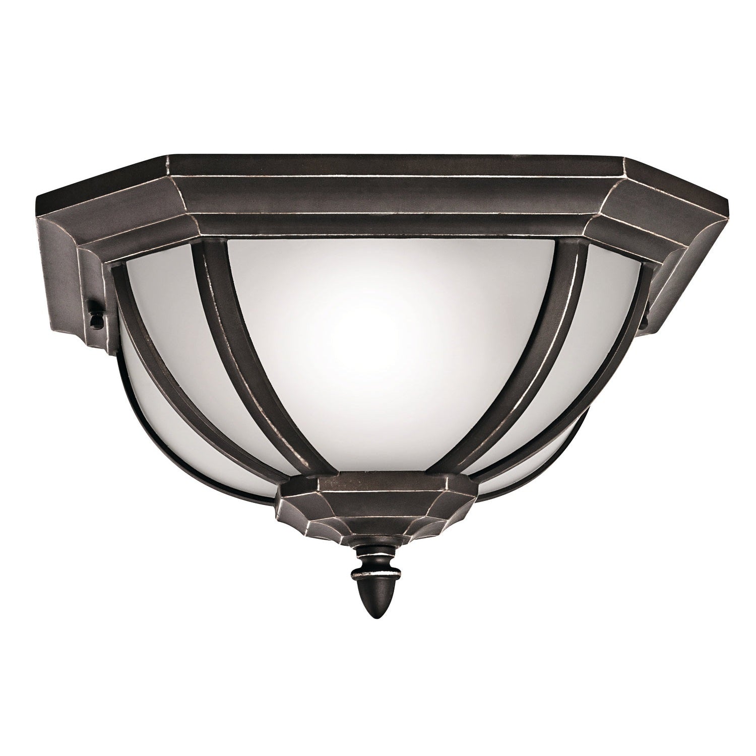 Kichler - 9848RZ - Two Light Outdoor Ceiling Mount - Salisbury - Rubbed Bronze