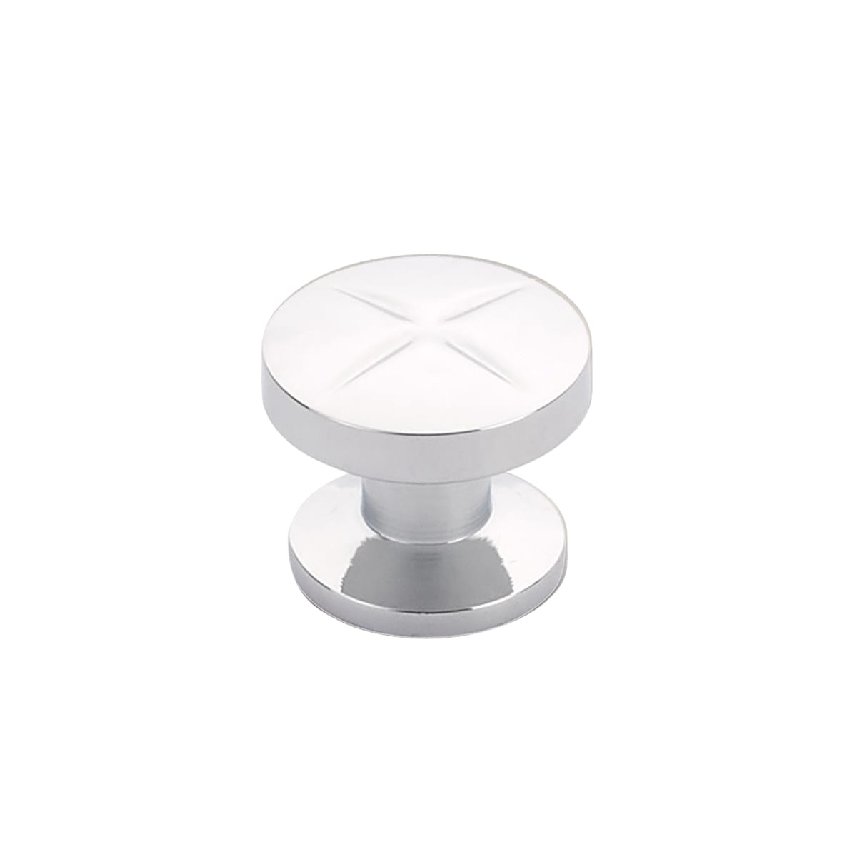 Northport 1-3/8" Contemporary Industrial Round Cross Cabinet Knob with "X" Design