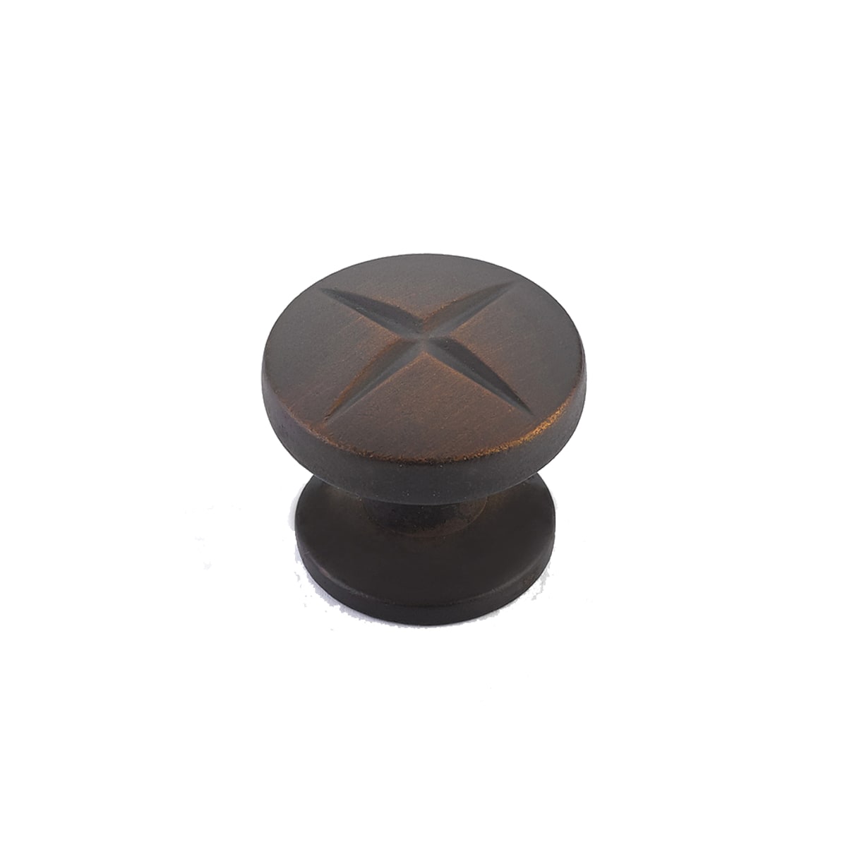 Northport 1-3/8" Contemporary Industrial Round Cross Cabinet Knob with "X" Design