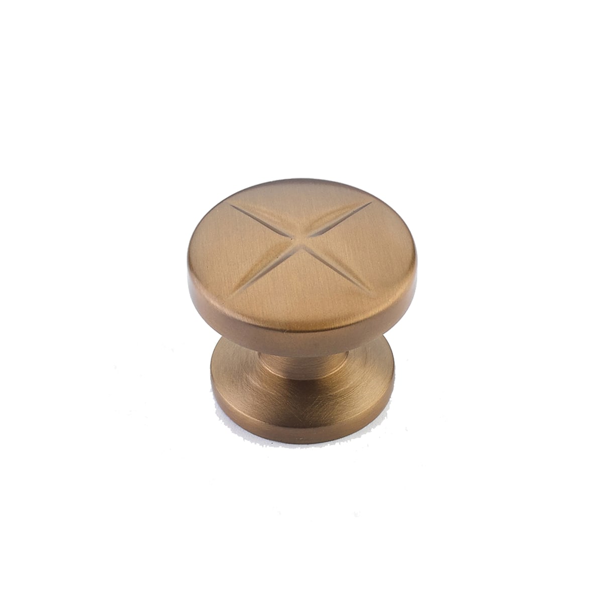 Northport 1-3/8" Contemporary Industrial Round Cross Cabinet Knob with "X" Design