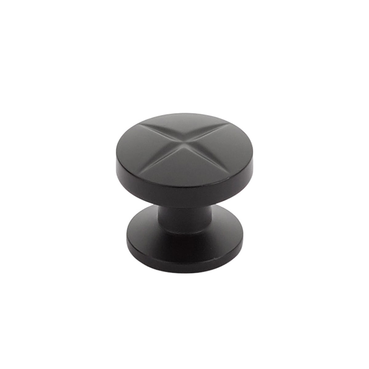 Northport 1-3/8" Contemporary Industrial Round Cross Cabinet Knob with "X" Design