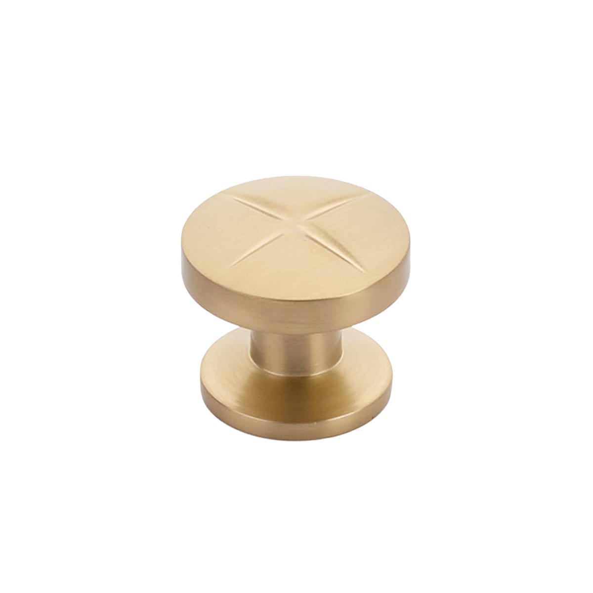 Northport 1-3/8" Contemporary Industrial Round Cross Cabinet Knob with "X" Design