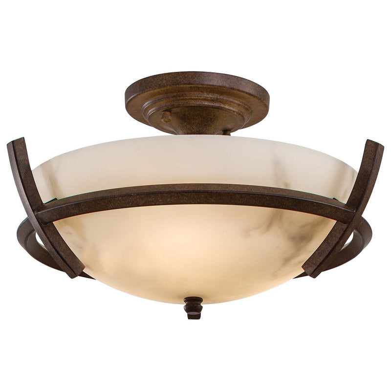 Minka-Lavery - 687-14 - Three Light Semi Flush Mount - Calavera - Nutmeg