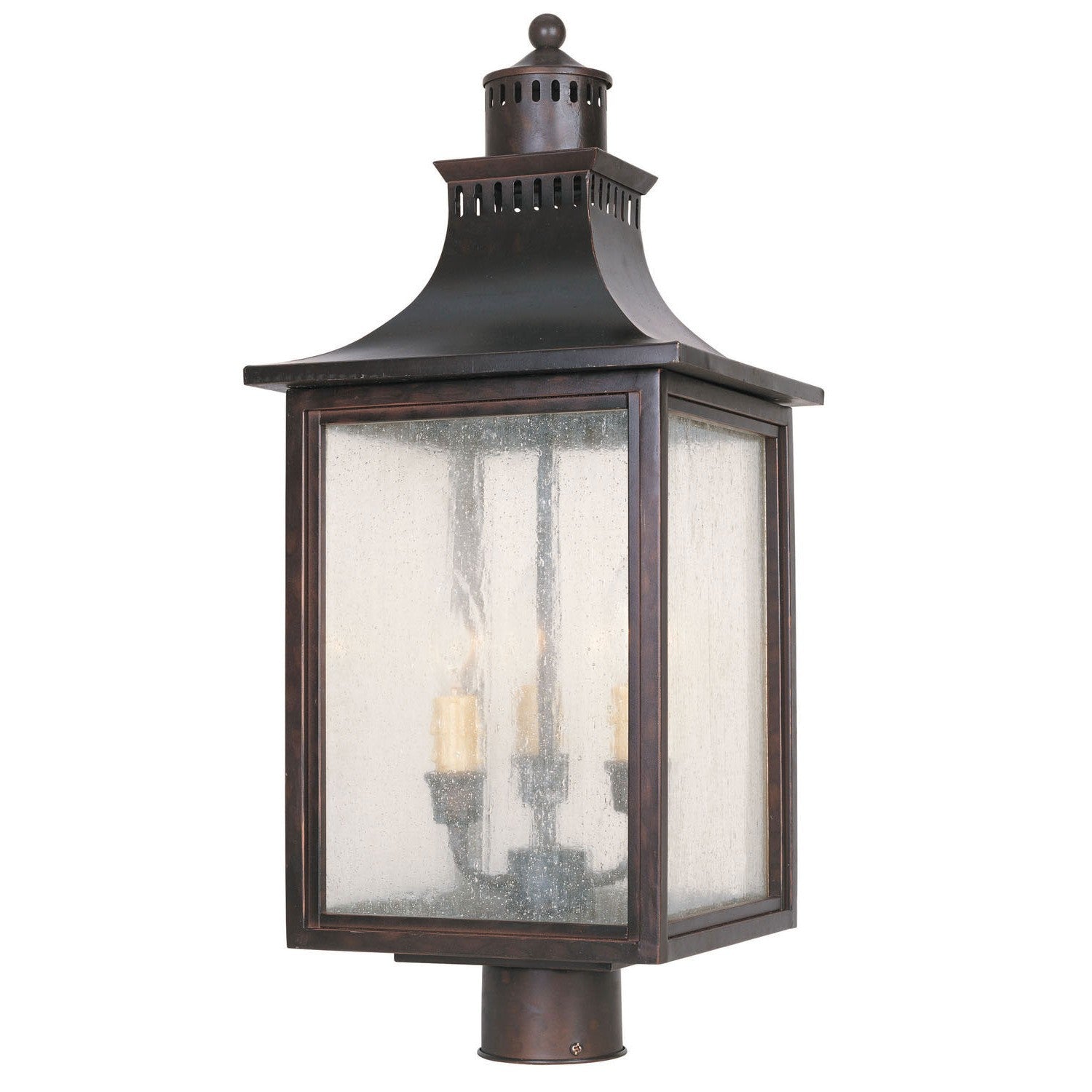 Savoy House - 5-255-13 - Three Light Post Lantern - Monte Grande - English Bronze