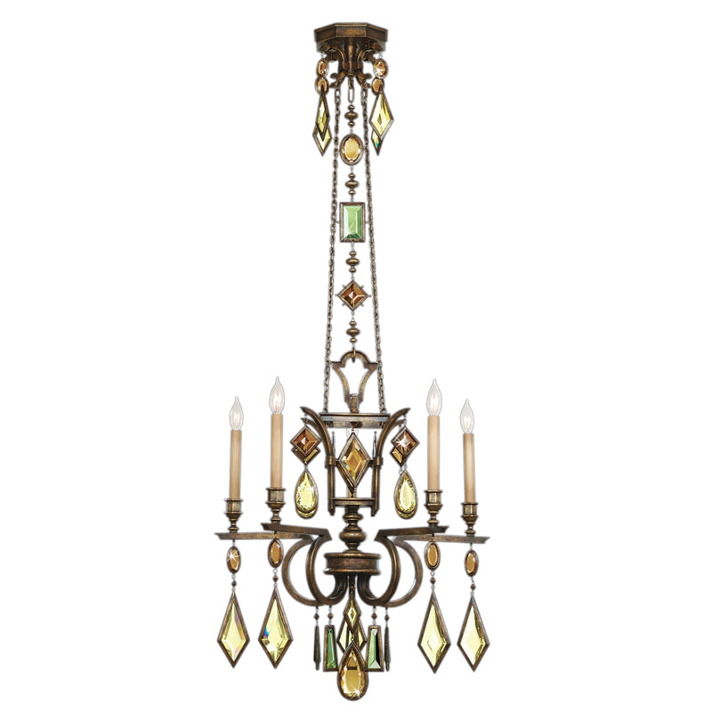 Fine Art Handcrafted Lighting - 708340-1ST - Five Light Chandelier - Encased Gems - Bronze