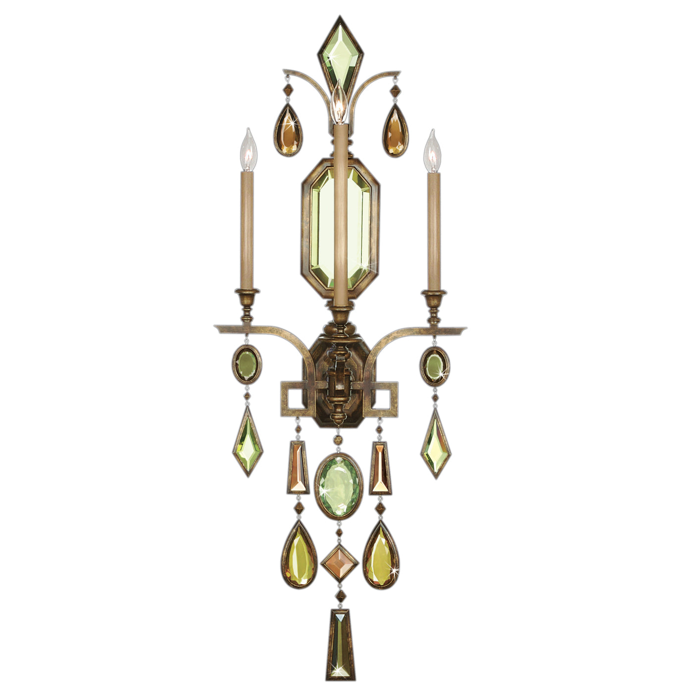 Fine Art Handcrafted Lighting - 710450-1ST - Three Light Wall Sconce - Encased Gems - Bronze