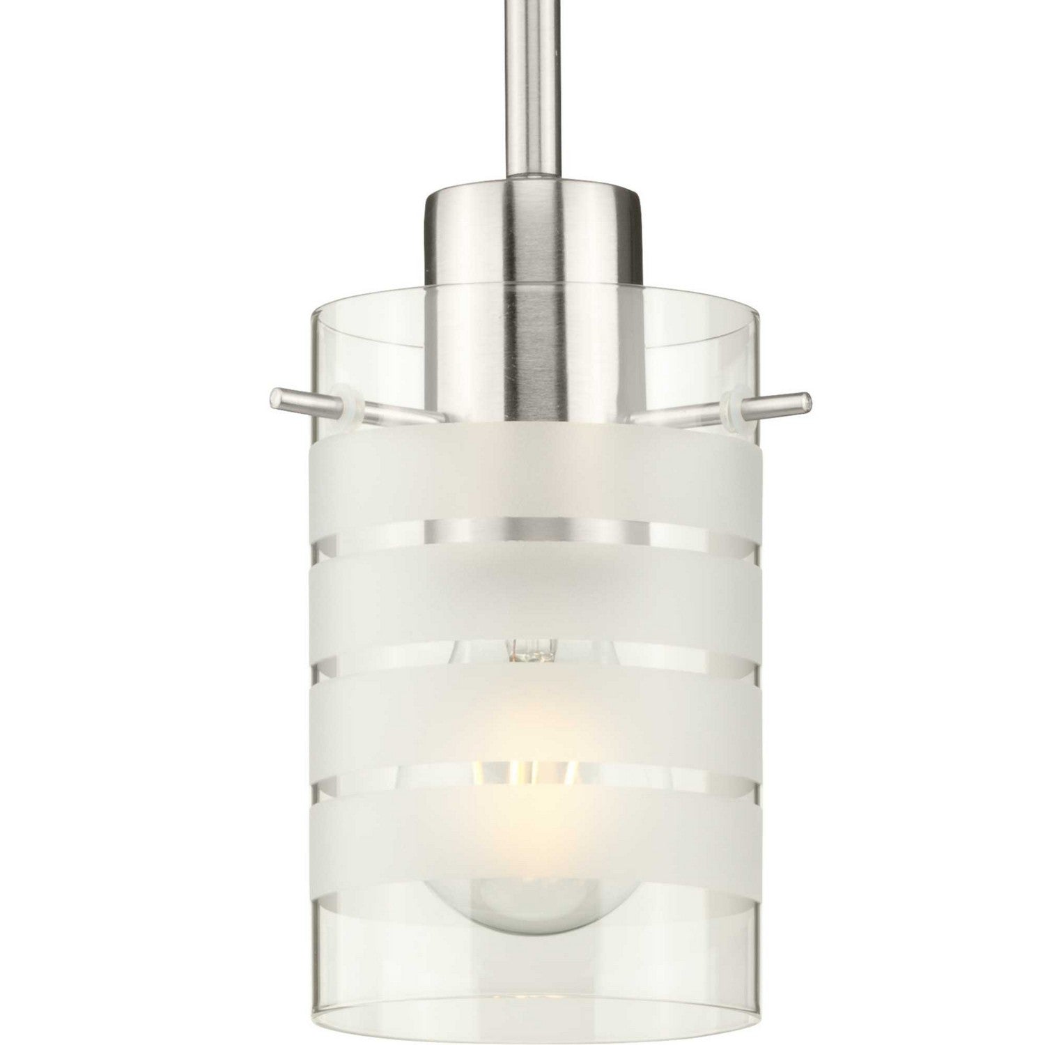Progress Lighting - P5158-09 - One Light Pendant - Glass Pendants - Brushed Nickel