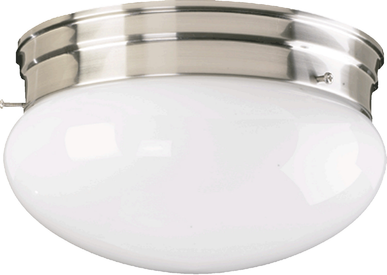 Quorum - 3015-8-65 - Two Light Ceiling Mount - 3015 Plain Mushrooms - Satin Nickel