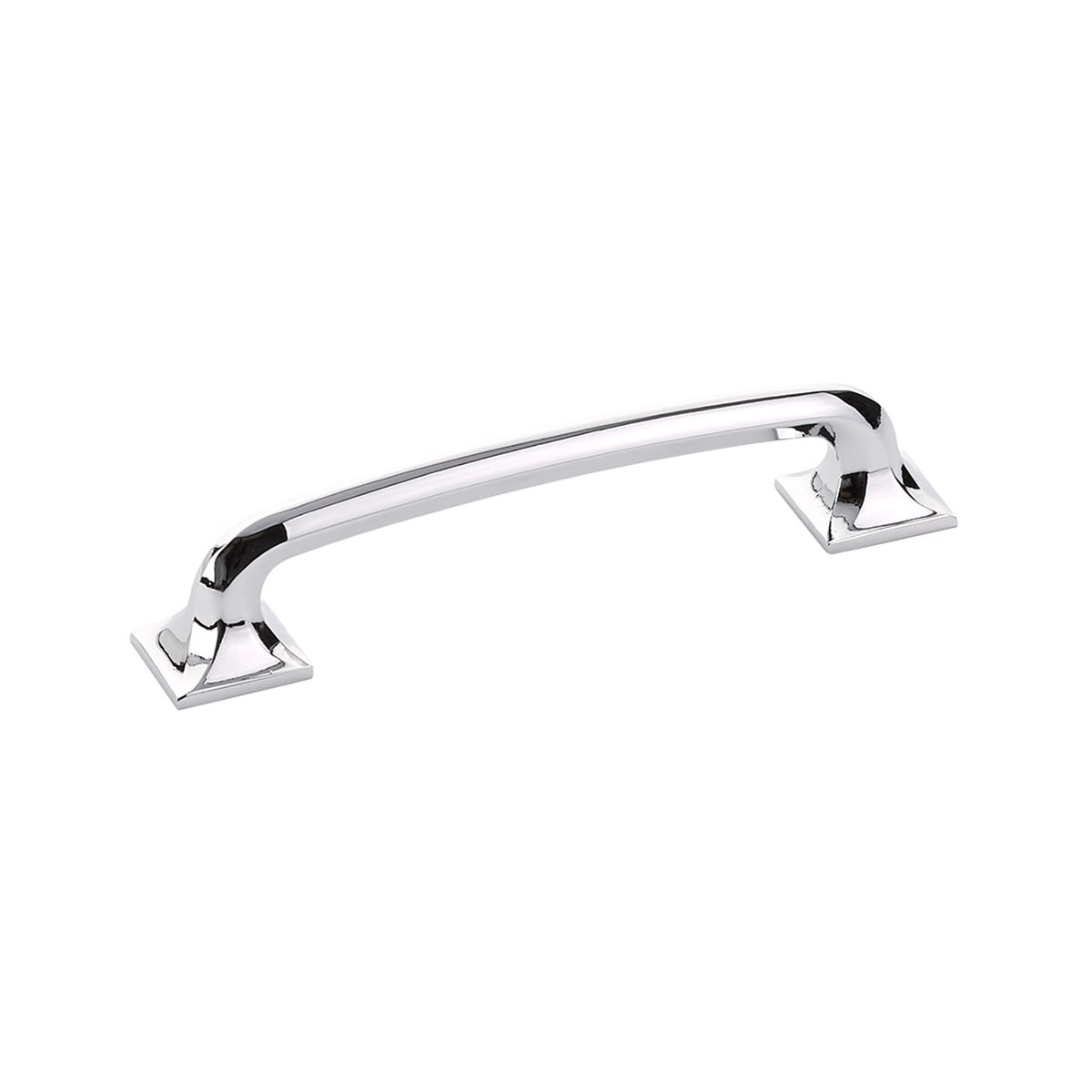 Northport 5" Center to Center Contemporary Rounded Cabinet Handle Pull with Square Footplates
