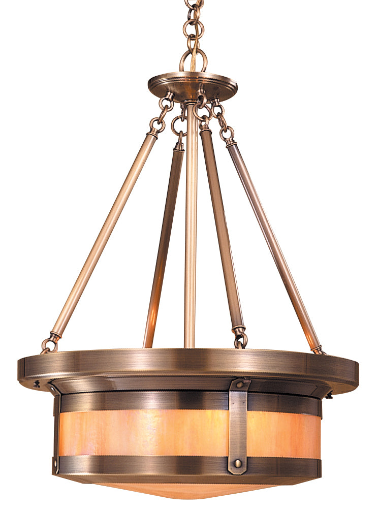 Arroyo - BCMH-20GW-AB - Four Light Pendant - Berkeley - Antique Brass
