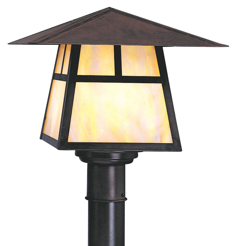 Arroyo - CP-15TGW-BZ - One Light Post Mount - Carmel - Bronze
