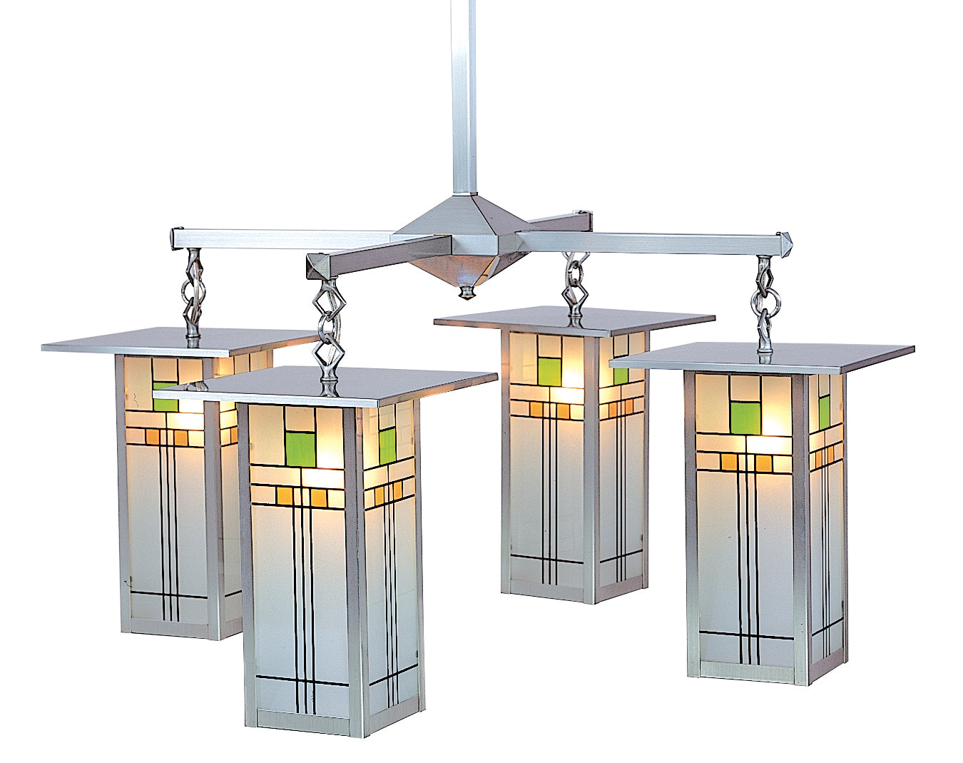 Arroyo - FCH-9L/4C-P - Four Light Chandelier - Franklin - Pewter