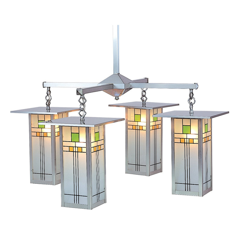 Arroyo - FCH-9L/4C-P - Four Light Chandelier - Franklin - Pewter
