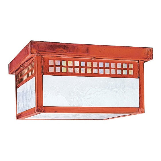Arroyo - GCM-12GWC-RC - Two Light Flush Mount - Glasgow - Raw Copper