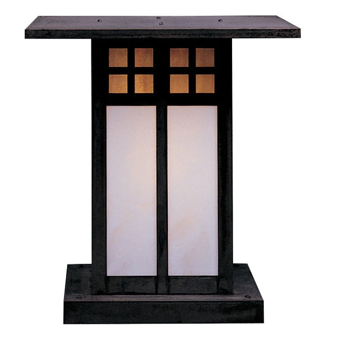 Arroyo - GC-18GWC-MB - One Light Column Mount - Glasgow - Mission Brown