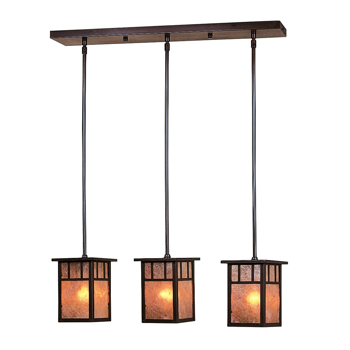 Arroyo - HICH-4L/3DTAM-BZ - Three Light Pendant - Huntington - Bronze