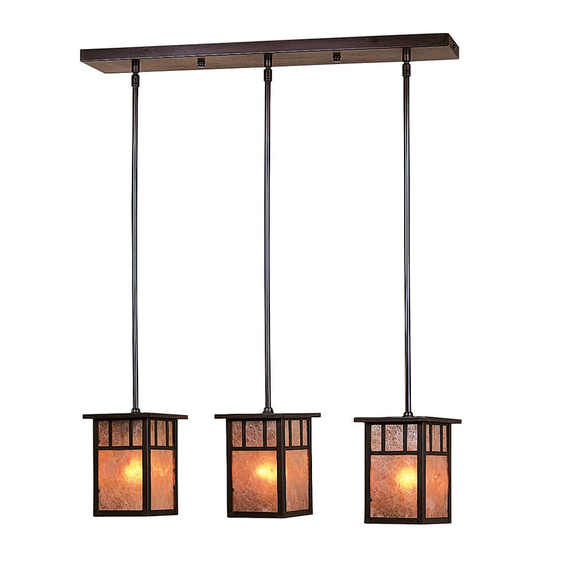 Arroyo - HICH-4L/3DTAM-BZ - Three Light Pendant - Huntington - Bronze