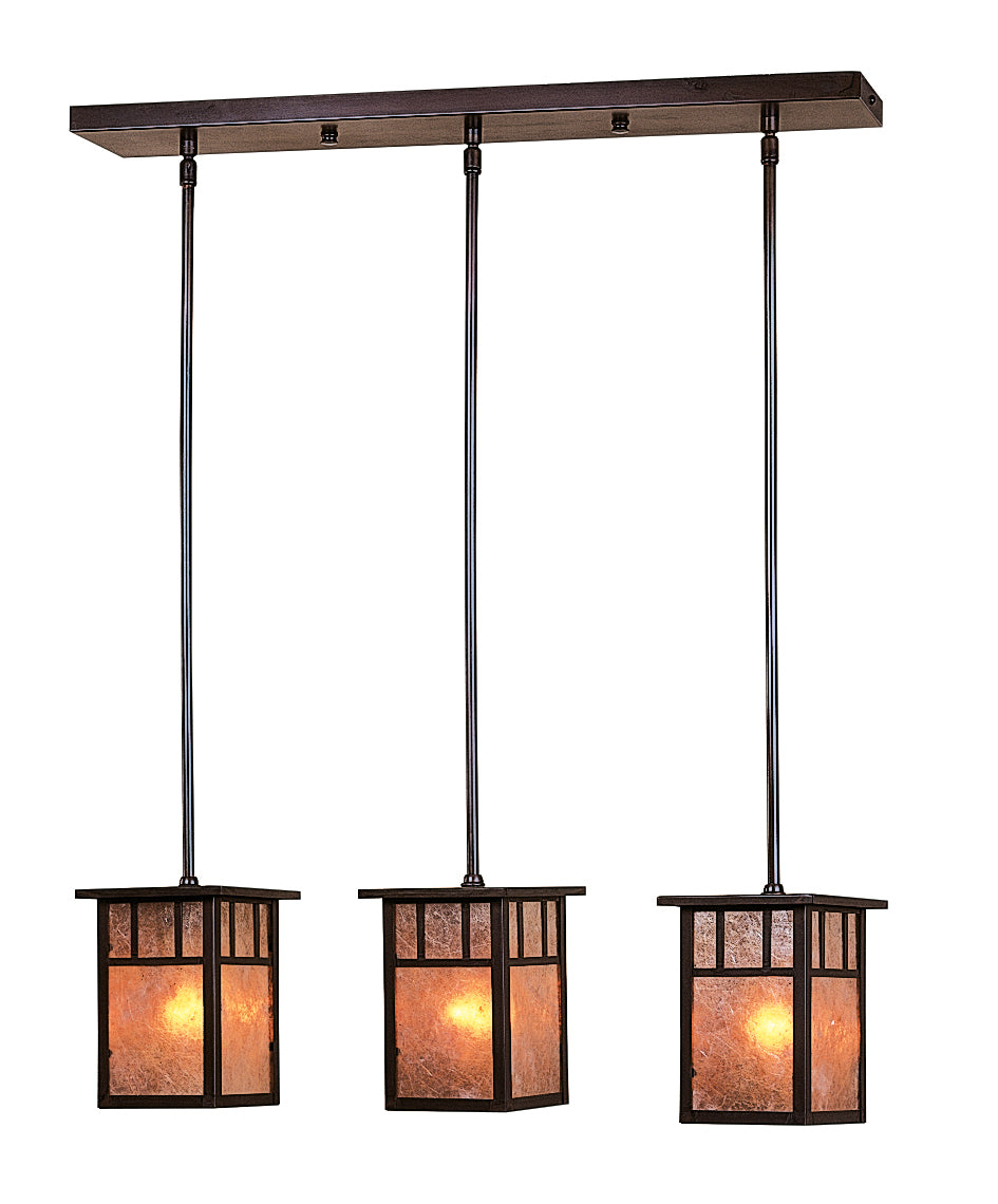 Arroyo - HICH-4L/3DTAM-BZ - Three Light Pendant - Huntington - Bronze