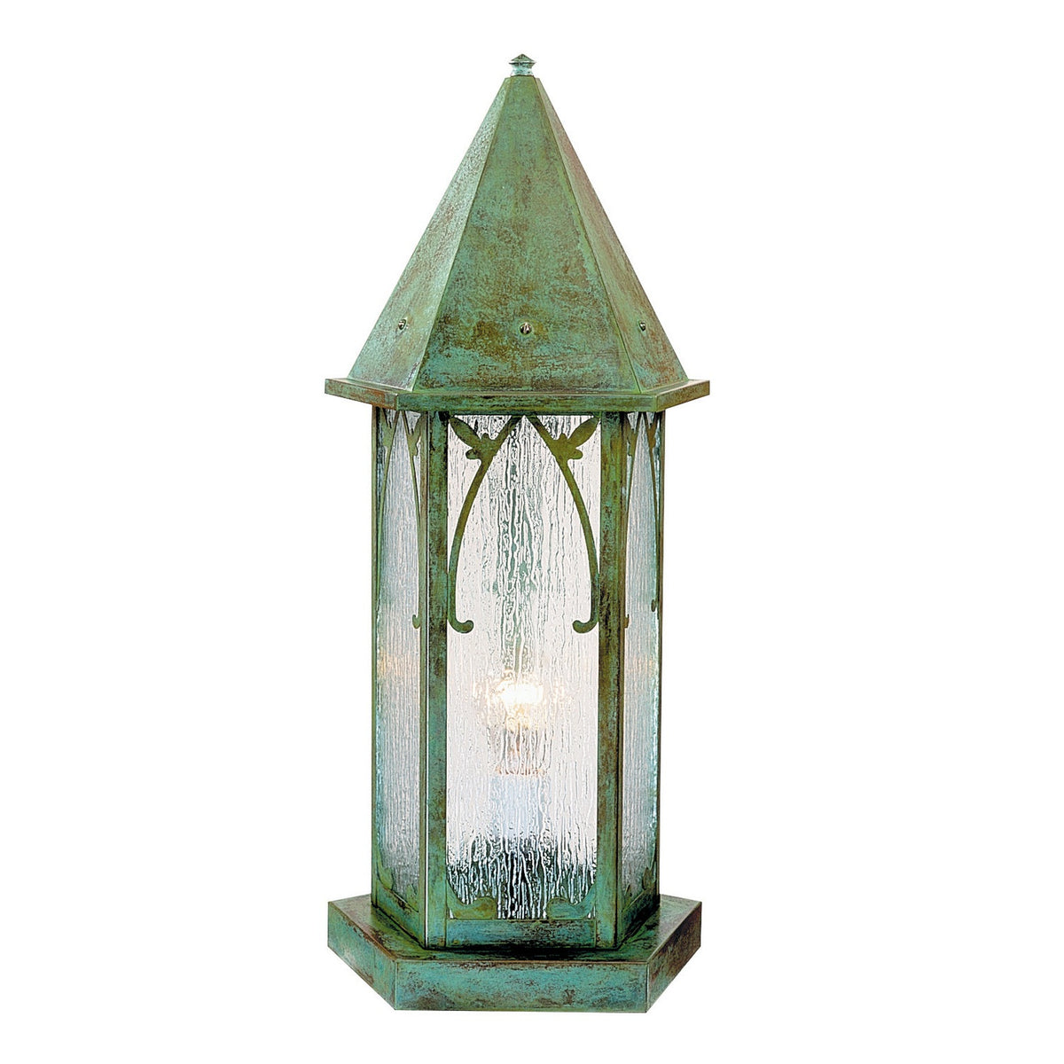 Arroyo - SGC-10RM-VP - One Light olumn Mount - Saint George - Verdigris Patina