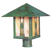 Arroyo - TRP-12ARGW-VP - One Light Outdoor Post Lamp - Timber Ridge - Verdigris Patina