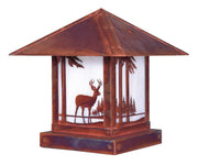 Arroyo - TRC-12DRWO-RC - One Light olumn Mount - Timber Ridge - Raw Copper