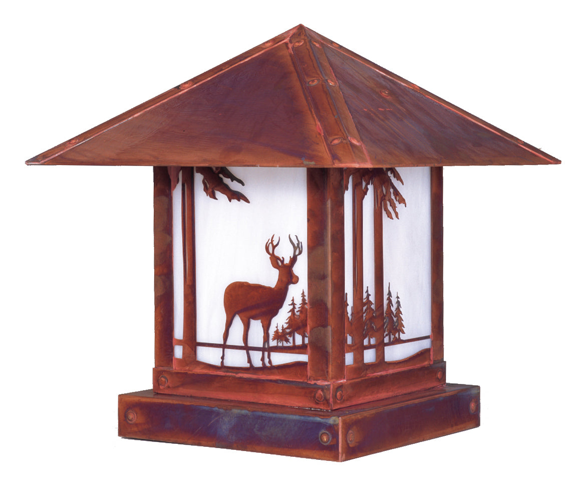 Arroyo - TRC-12DRWO-RC - One Light olumn Mount - Timber Ridge - Raw Copper