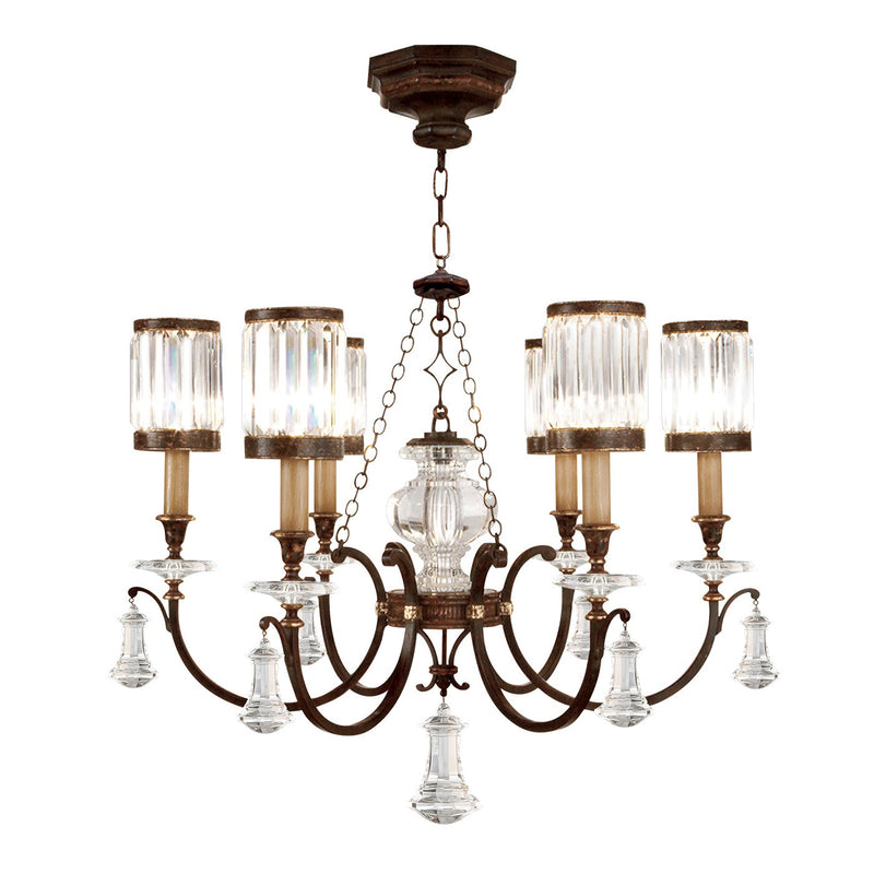 Fine Art Handcrafted Lighting - 595440ST - Six Light Chandelier - Eaton Place - Bronze