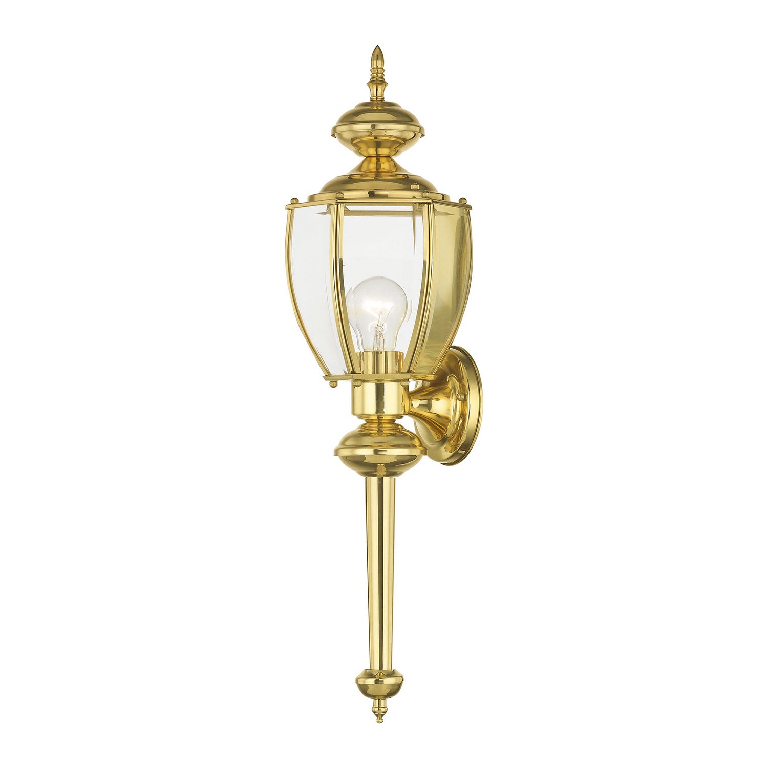 Livex Lighting - 2112-02 - One Light Outdoor Wall Lantern - Outdoor Basics - Polished Brass