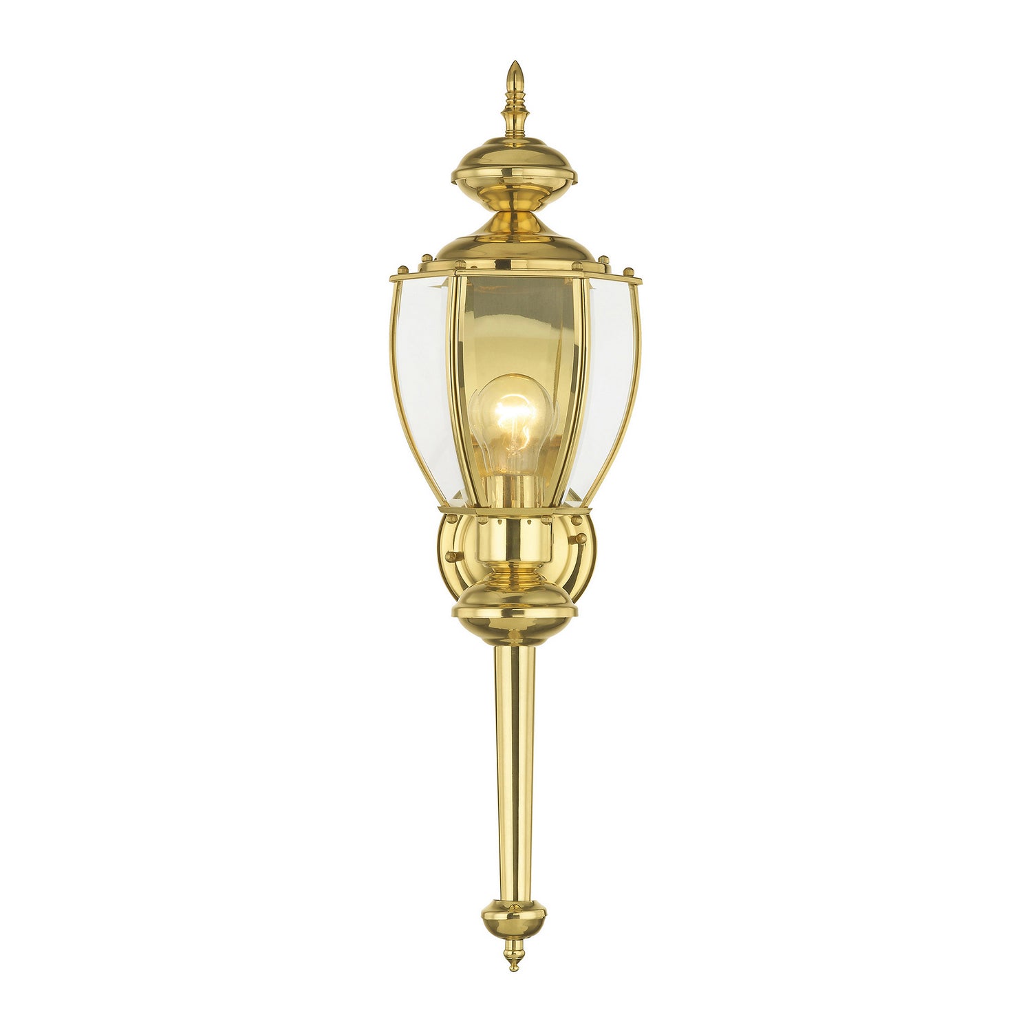 Livex Lighting - 2112-02 - One Light Outdoor Wall Lantern - Outdoor Basics - Polished Brass