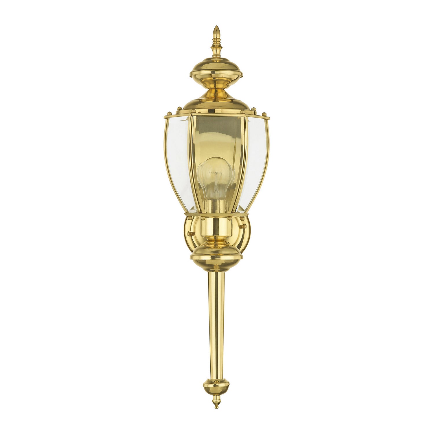 Livex Lighting - 2112-02 - One Light Outdoor Wall Lantern - Outdoor Basics - Polished Brass
