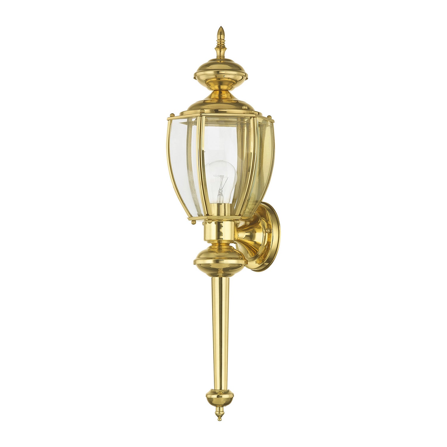 Livex Lighting - 2112-02 - One Light Outdoor Wall Lantern - Outdoor Basics - Polished Brass