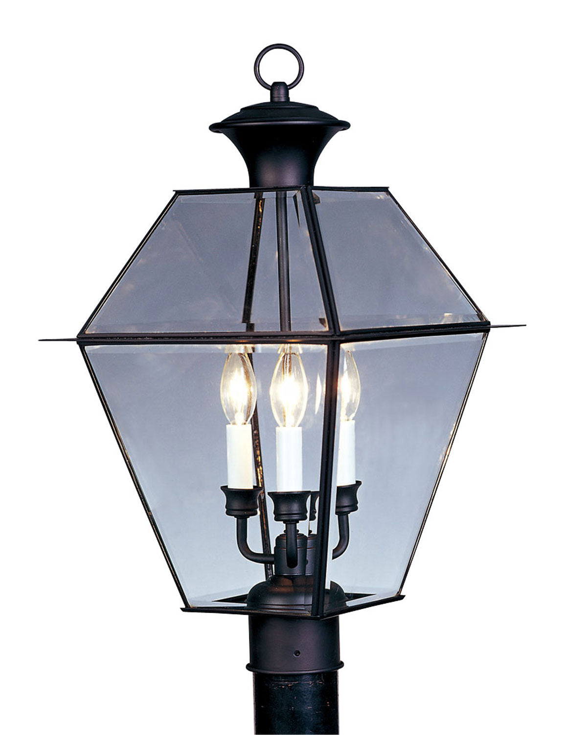 Livex Lighting - 2384-04 - Three Light Post-Top Lanterm - Westover - Black