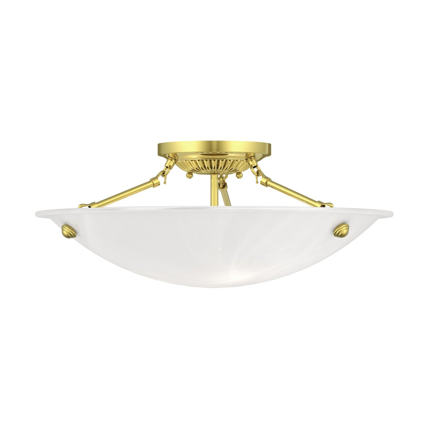 Livex Lighting - 4274-02 - Three Light Ceiling Mount - Oasis - Polished Brass