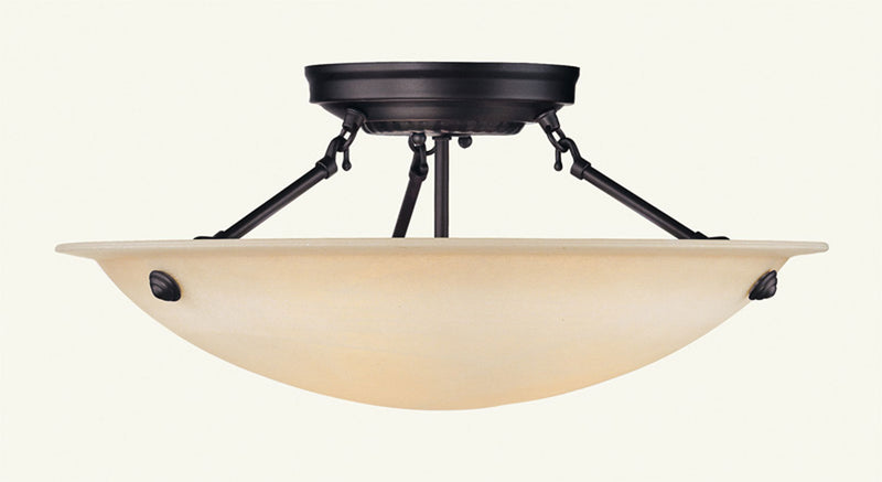 Livex Lighting - 5626-07 - Three Light Ceiling Mount - Oasis - Bronze