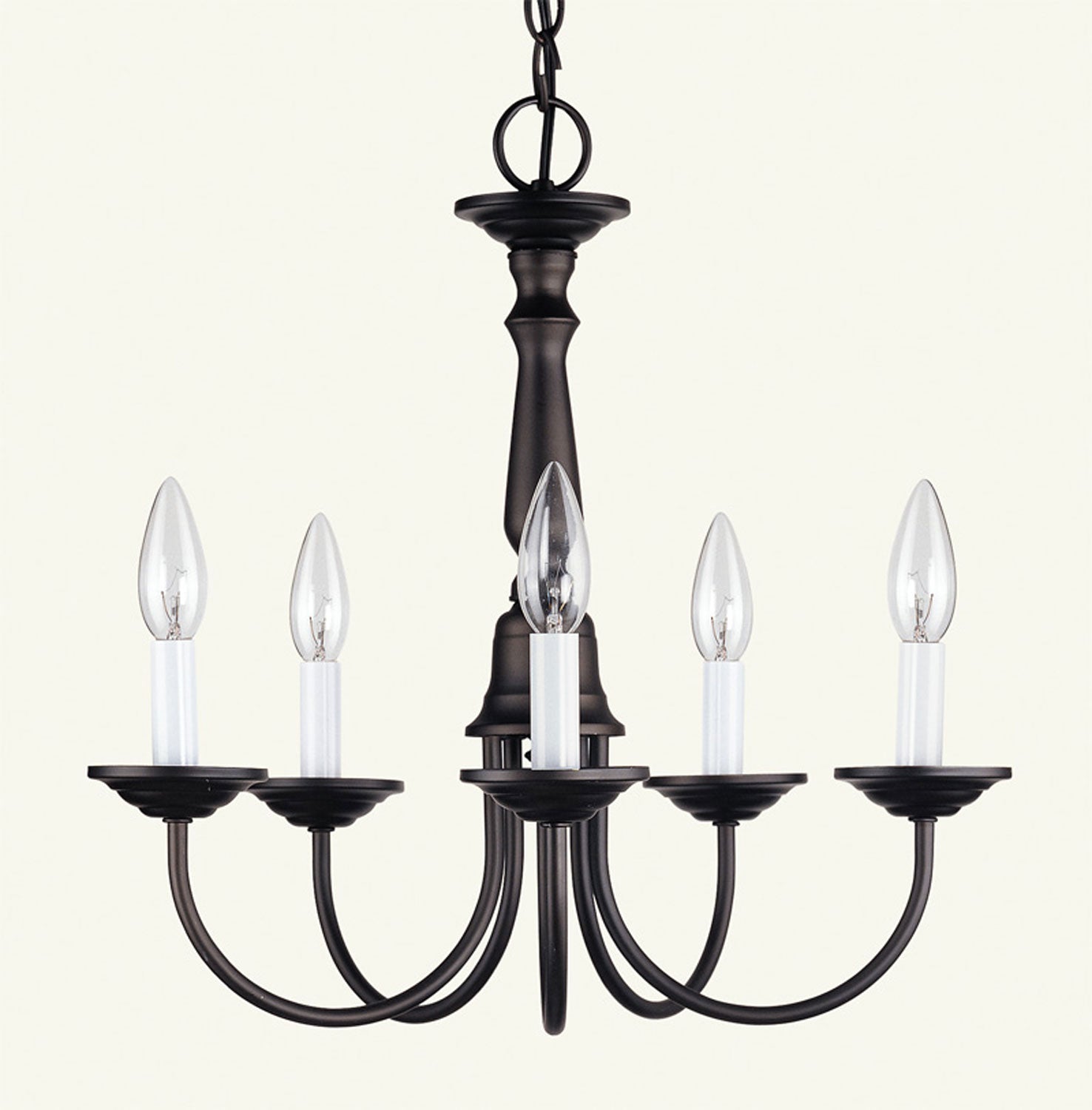 Livex Lighting - 6030-07 - Five Light Chandelier - Home Basics - Bronze