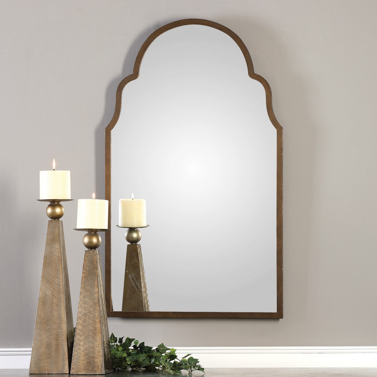 Uttermost - 12668 P - Mirror - Brayden - Dark Brown w/Burnished Edges