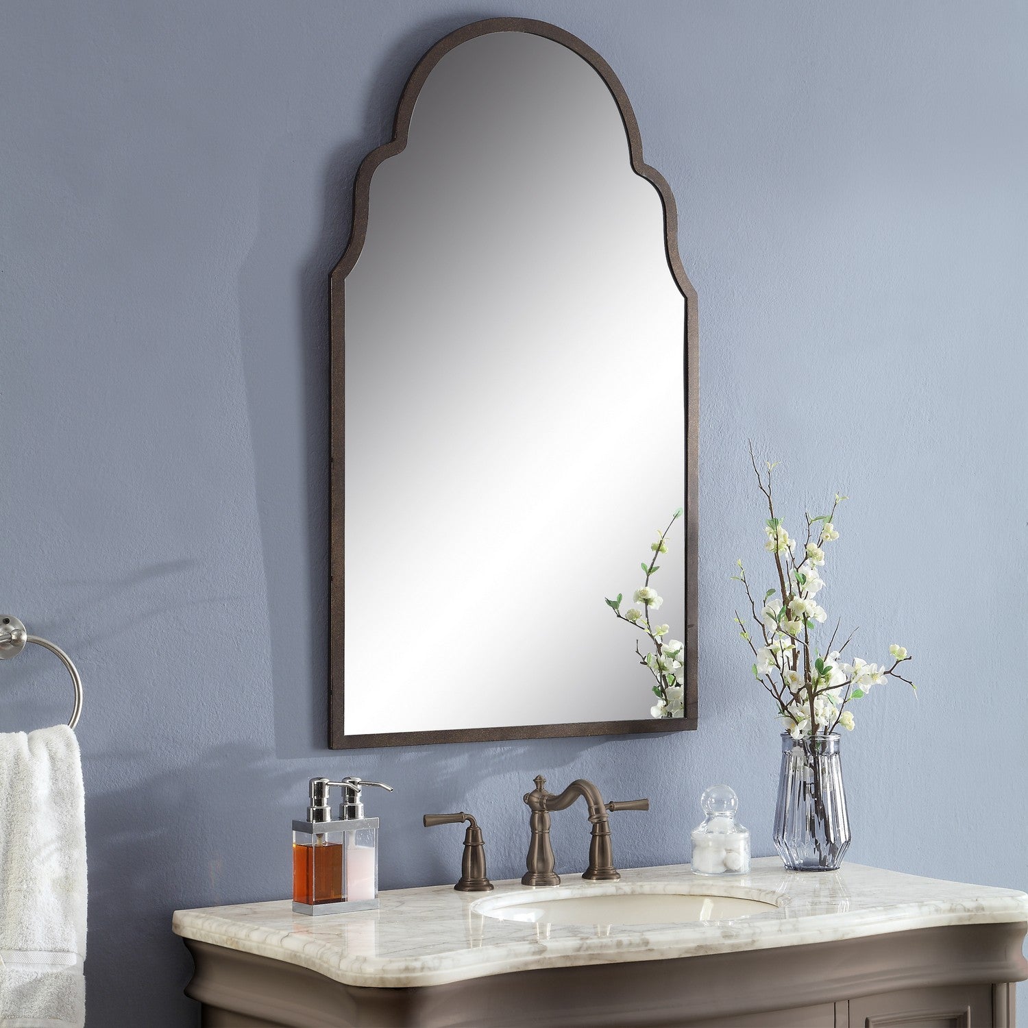 Uttermost - 12668 P - Mirror - Brayden - Dark Brown w/Burnished Edges
