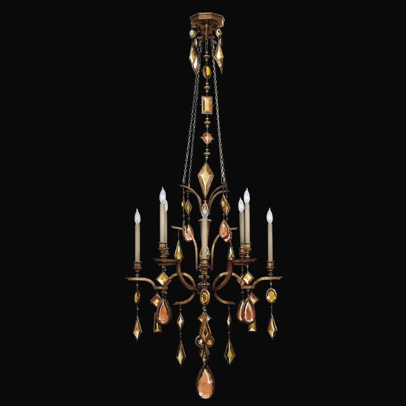 Fine Art Handcrafted Lighting - 708640-1ST - Eight Light Chandelier - Encased Gems - Bronze