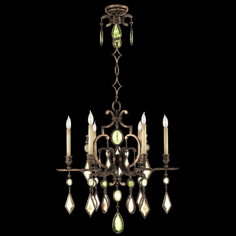 Fine Art Handcrafted Lighting - 718240-1ST - Six Light Chandelier - Encased Gems - Bronze