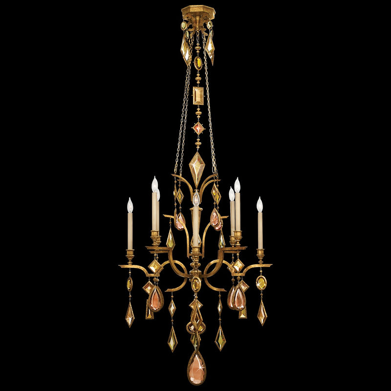 Fine Art Handcrafted Lighting - 725640-1ST - Eight Light Chandelier - Encased Gems - Gold