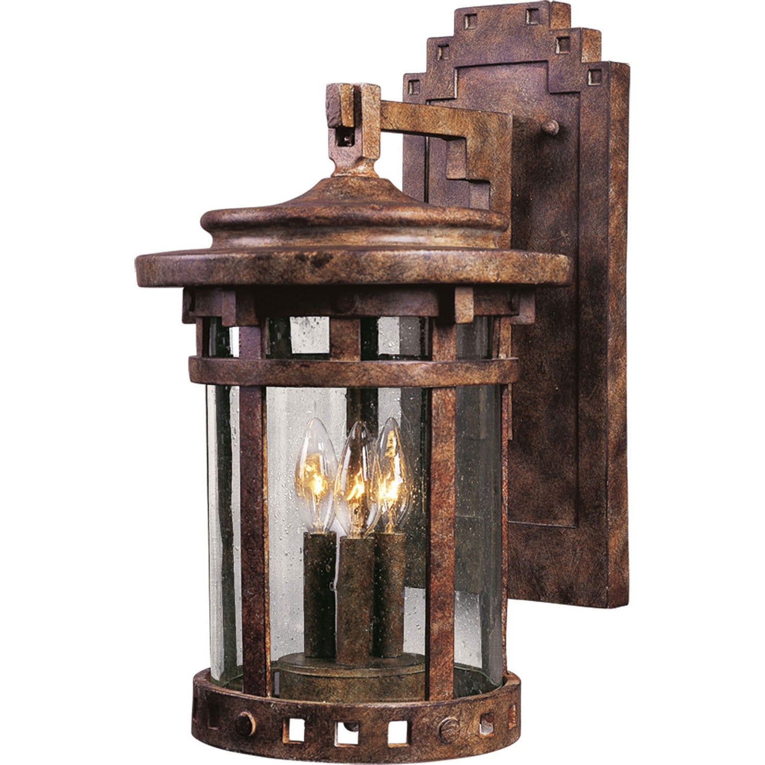 Maxim - 3134CDSE - Three Light Outdoor Wall Lantern - Santa Barbara DC - Sienna