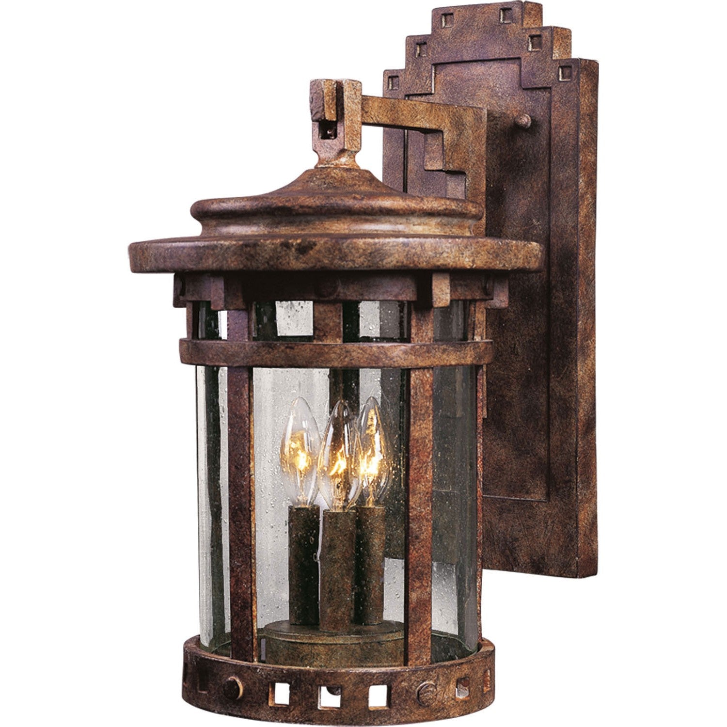 Maxim - 3135CDSE - Three Light Outdoor Wall Lantern - Santa Barbara DC - Sienna